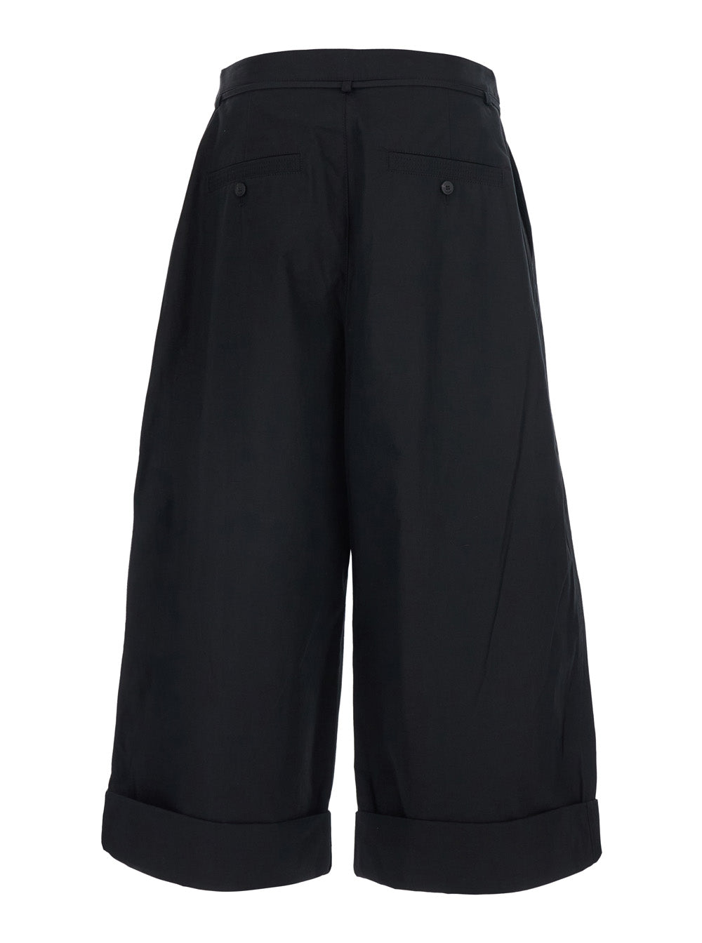 Jacquemus Men 'Le Pantalon Marin' Black Pants With Removable Belt And Wide Leg In Cotton For Men JACQUEMUS