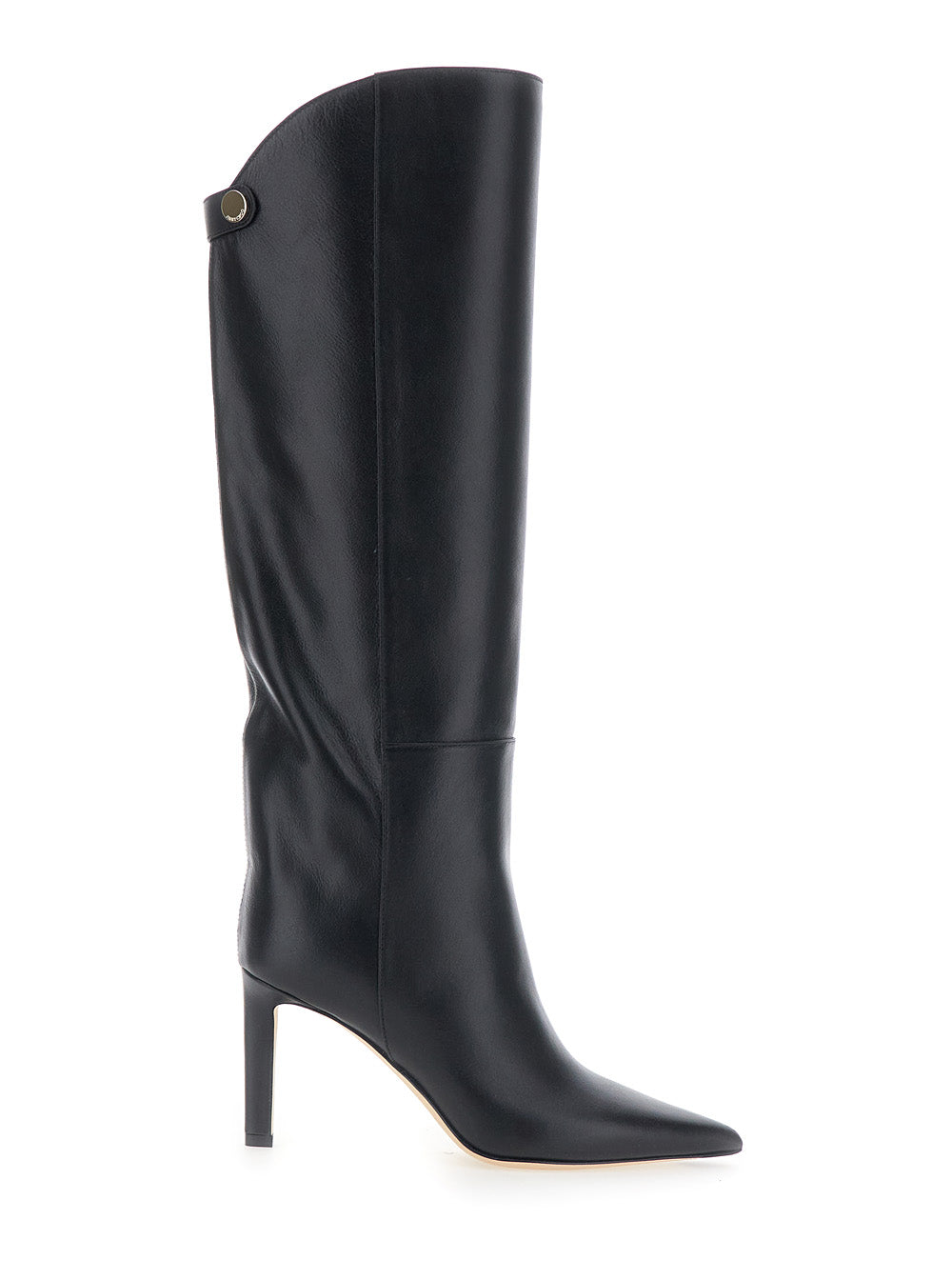 Jimmy Choo Women 'Alizze' Black Boots With High Stiletto Heel In Leather For Women JIMMY CHOO