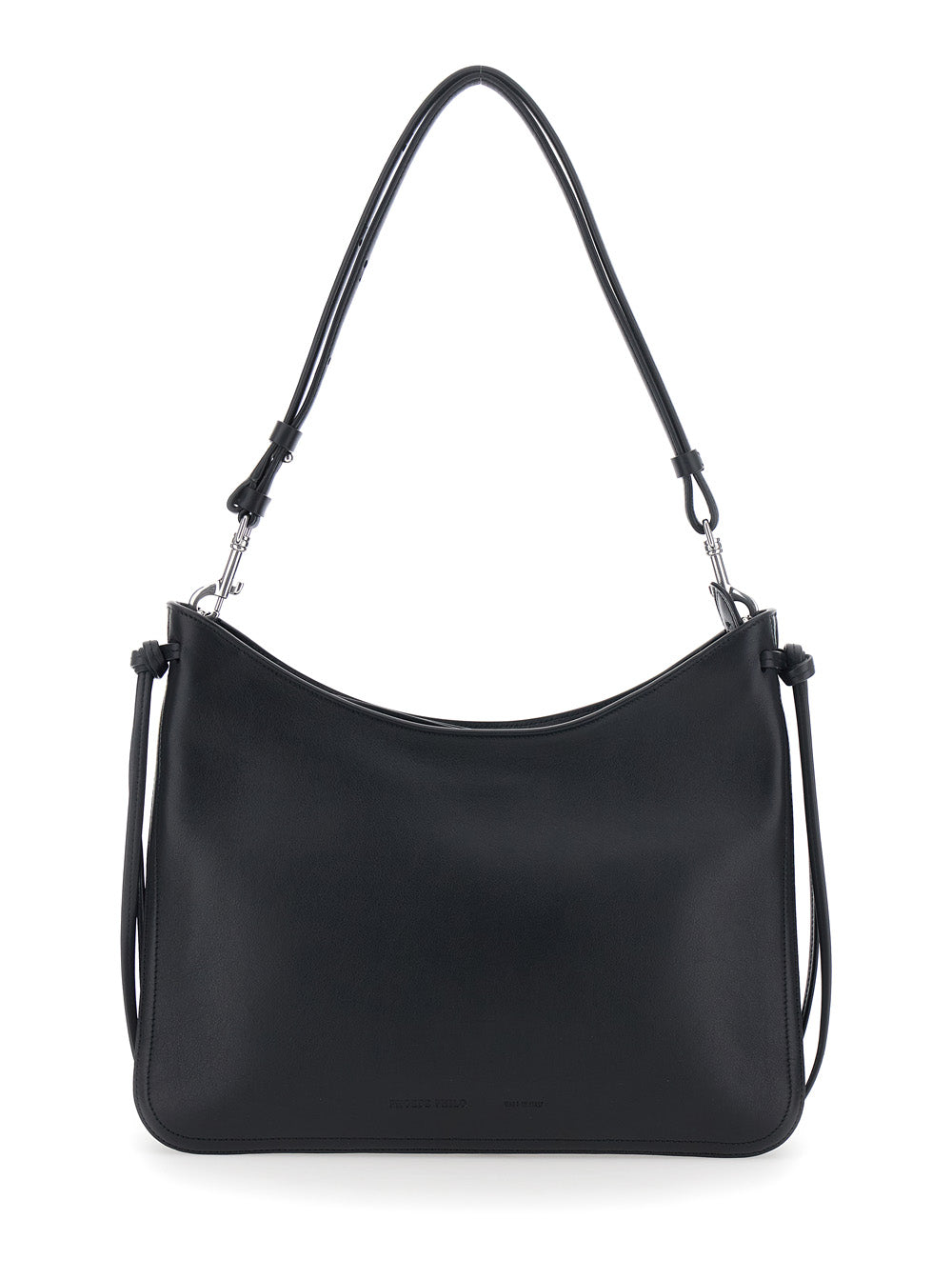 Phoebe Philo Women 'Gig' Black Medium Shoulder Bag With Adjustable And Removable Strap In Leather For Women