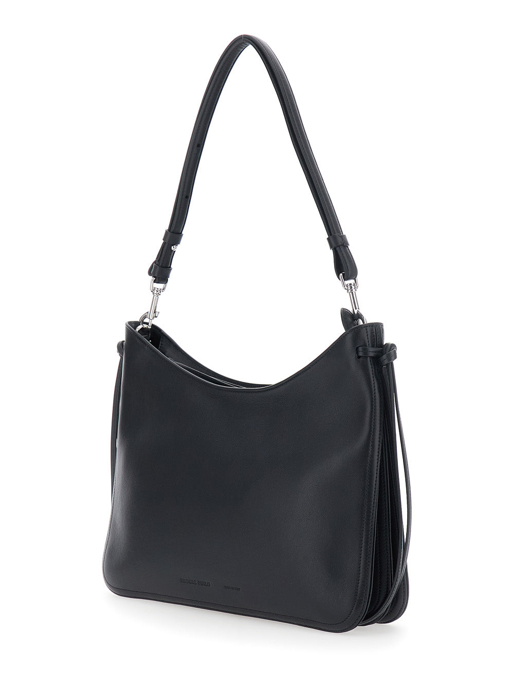 Phoebe Philo Women 'Gig' Black Medium Shoulder Bag With Adjustable And Removable Strap In Leather For Women