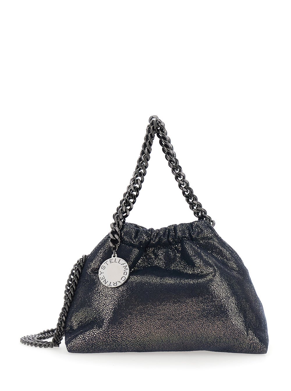 Stella Mccartney Women 'Falabella' Blue Crossbody Bag With Drawstring Closure And Chain Strap In Ecoleather For Women STELLA MCCARTNEY
