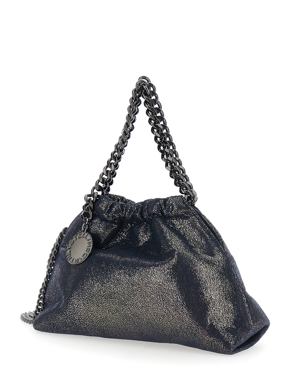 Stella Mccartney Women 'Falabella' Blue Crossbody Bag With Drawstring Closure And Chain Strap In Ecoleather For Women STELLA MCCARTNEY