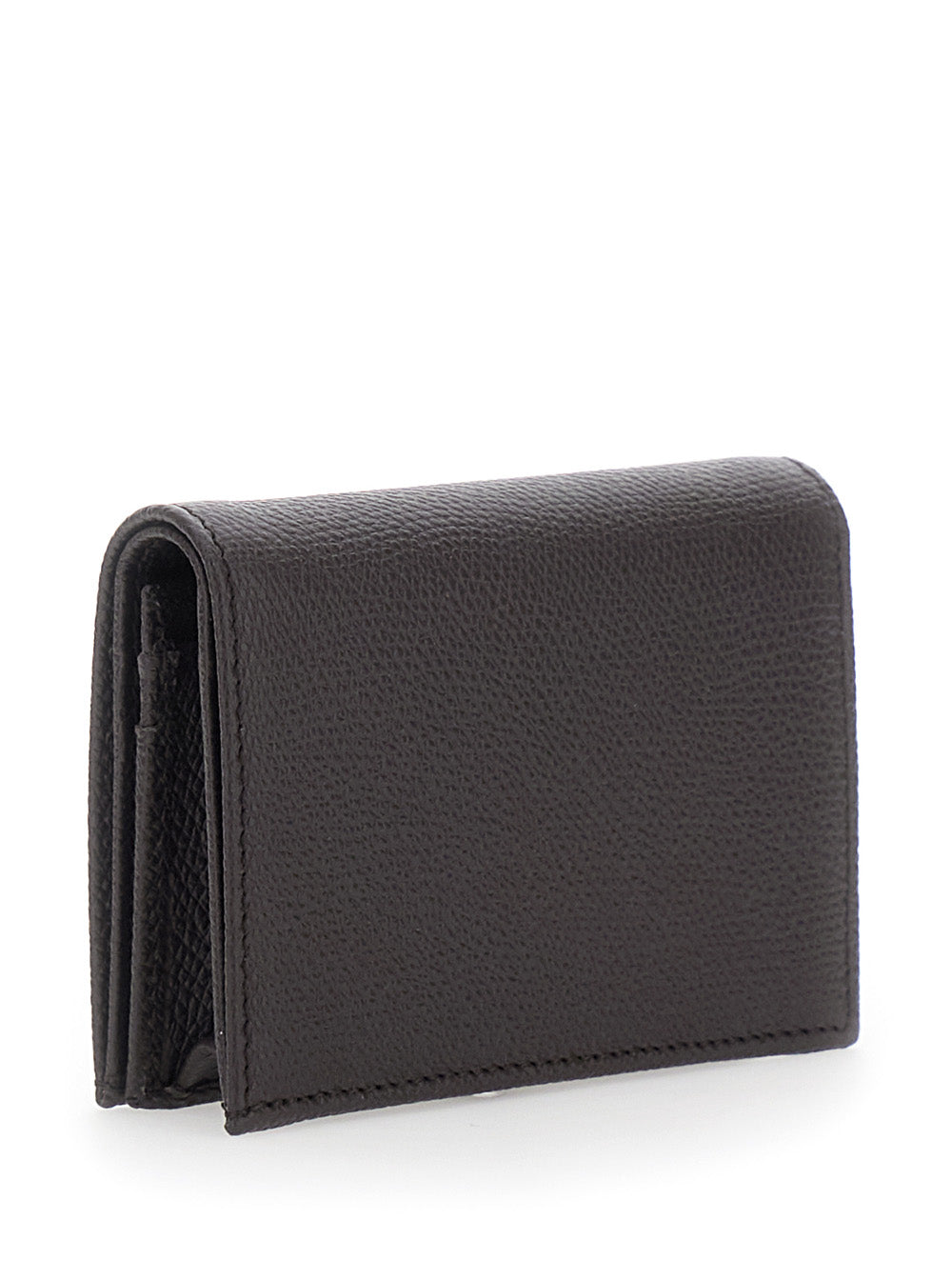 Valentino Garavani Women Brown Flap Wallet With Vlogo On The Front In Leather For Women