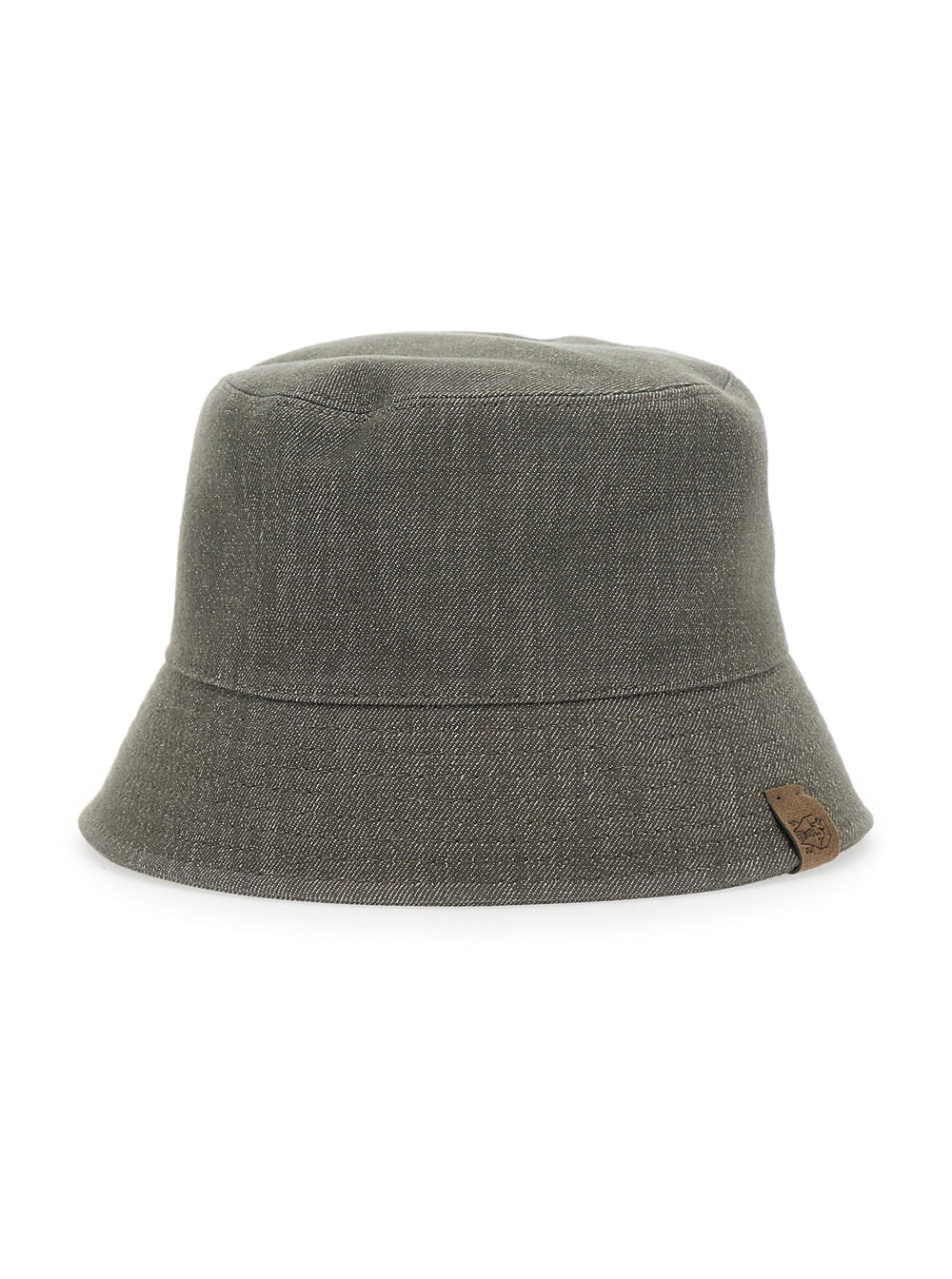 Brunello Cucinelli Women Green Bucket Hat With Logo Patch On The Front In Cotton Blend For Women BRUNELLO CUCINELLI