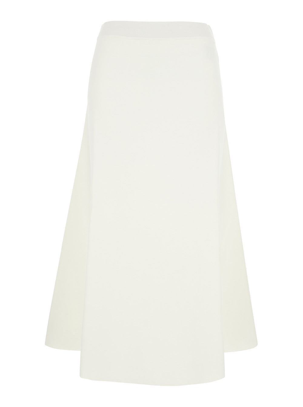 P.A.R.O.S.H. Women Beige Flared Skirt In Knit Fabric For Women