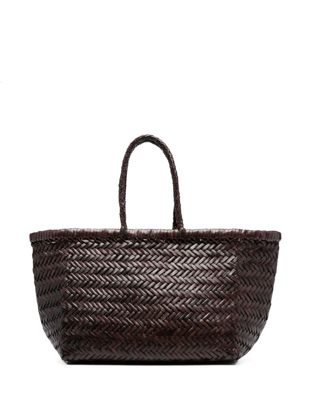 Dragon Diffusion Women Handbag 'Bamboo Triple Jump Small' With Three Jump Design In Brown Leather For Women DRAGON DIFFUSION