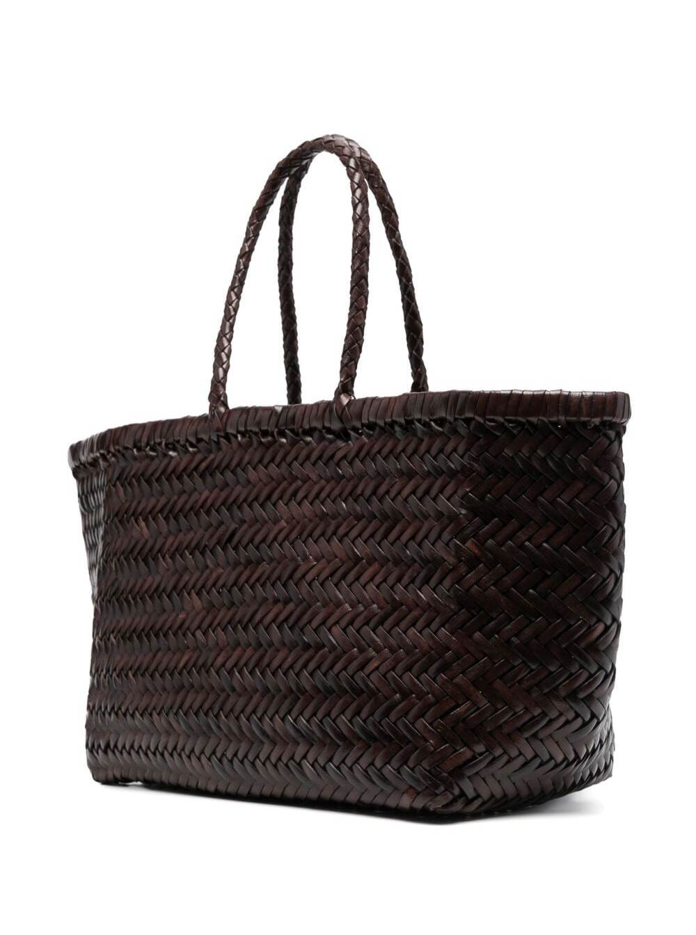 Dragon Diffusion Women Handbag 'Bamboo Triple Jump Small' With Three Jump Design In Brown Leather For Women DRAGON DIFFUSION