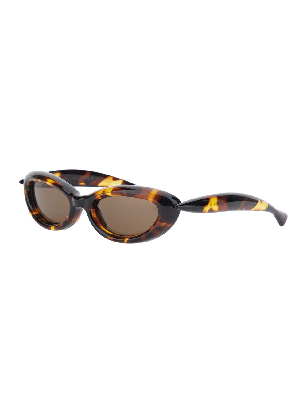 Bottega Veneta Women Brownsunglasses With Cat Eye Design And Leopard Motif In Plastic For Women