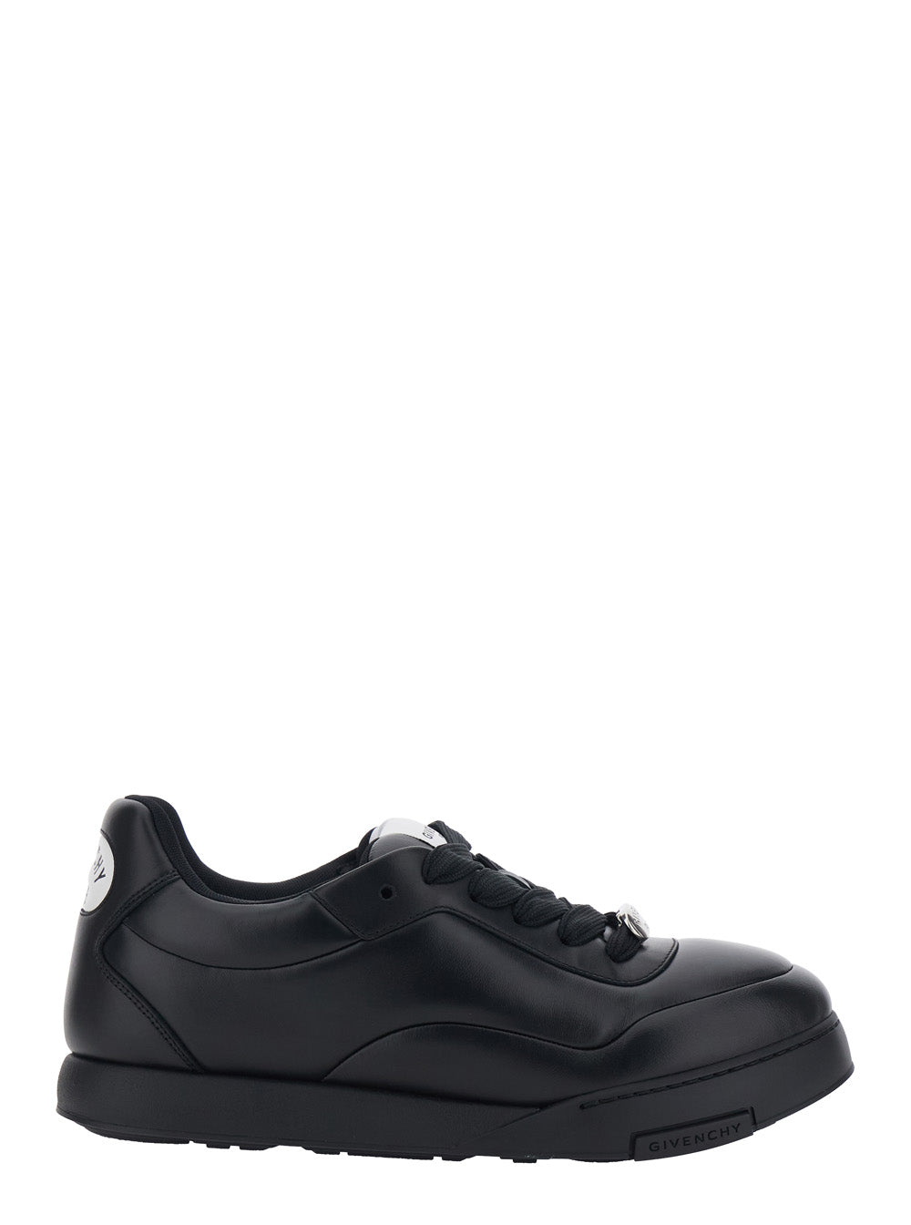 Givenchy Men Black Low Top Sneaker With Logo Lettering On The Back And Logo Patch On The Tongue In Leather For Men GIVENCHY