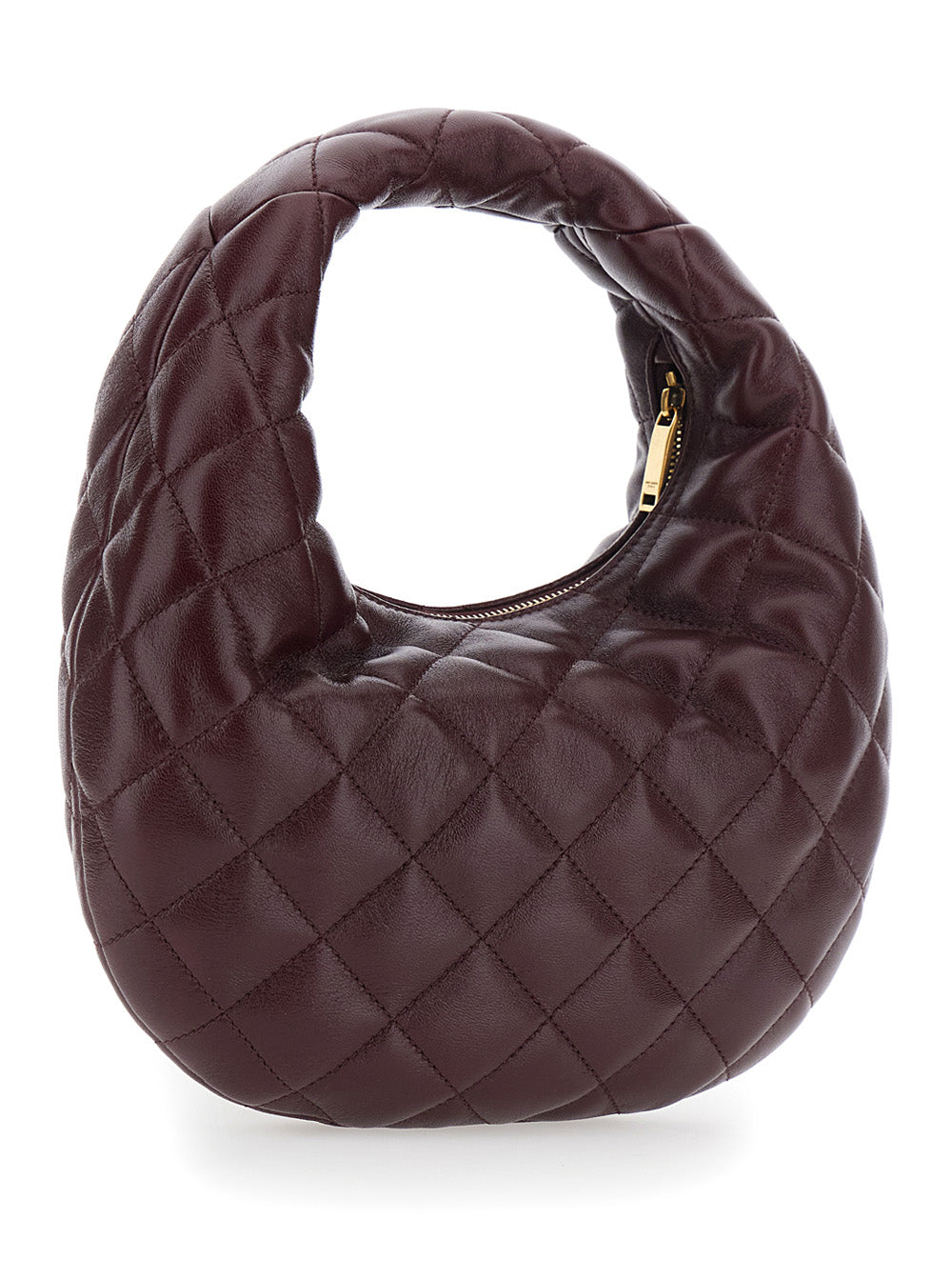 Saint Laurent Women 'Icarino' Bordeaux Handbag With Cassandre Plate On Front And Quilted Design In Leather Woman
