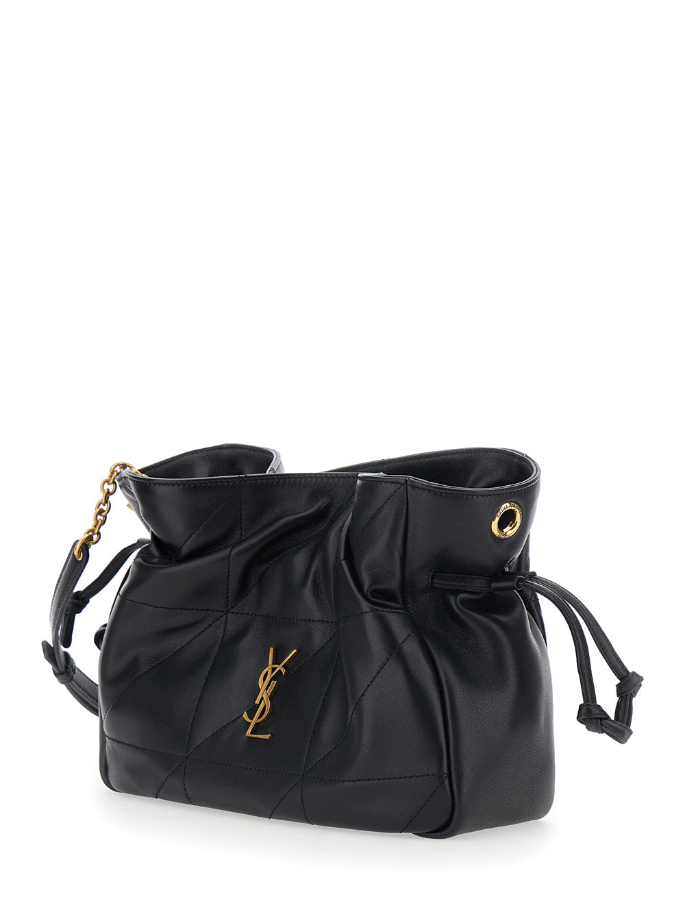 Saint Laurent Women 'Jamie' Black Crossbody Bag With Cassandre And Chain Strap In Leather For Women SAINT LAURENT