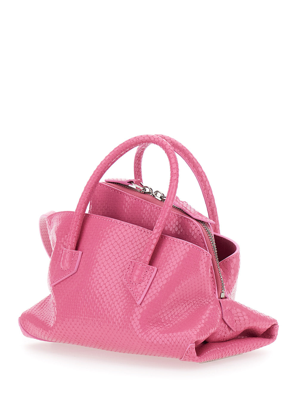 The Attico Women 'La Passeggiata' Pink Mini Bag With Two Top Handles In Leather For Women THE ATTICO