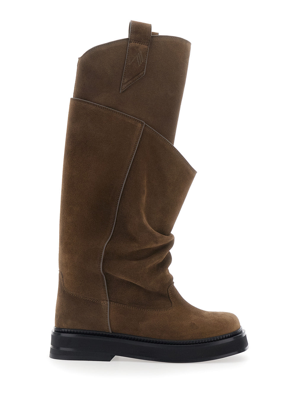 The Attico Women 'Robin Passeggiata' Brown Boots With Round Toe In Suede For Women THE ATTICO