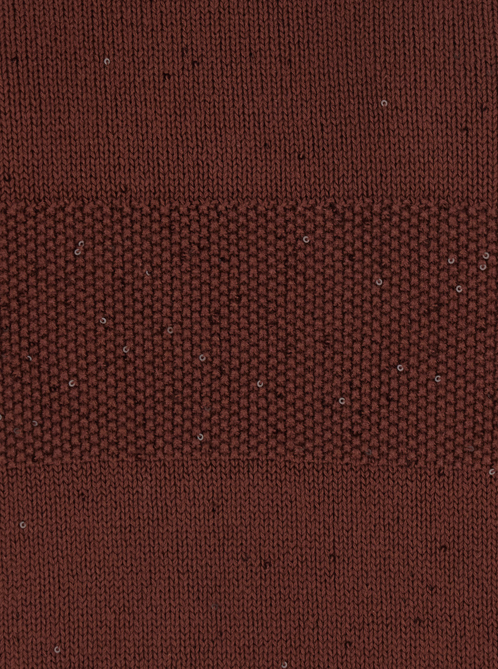 Brunello Cucinelli Women Brown Crewneck Sweater With Net Knit In Cotton Blend For Women BRUNELLO CUCINELLI