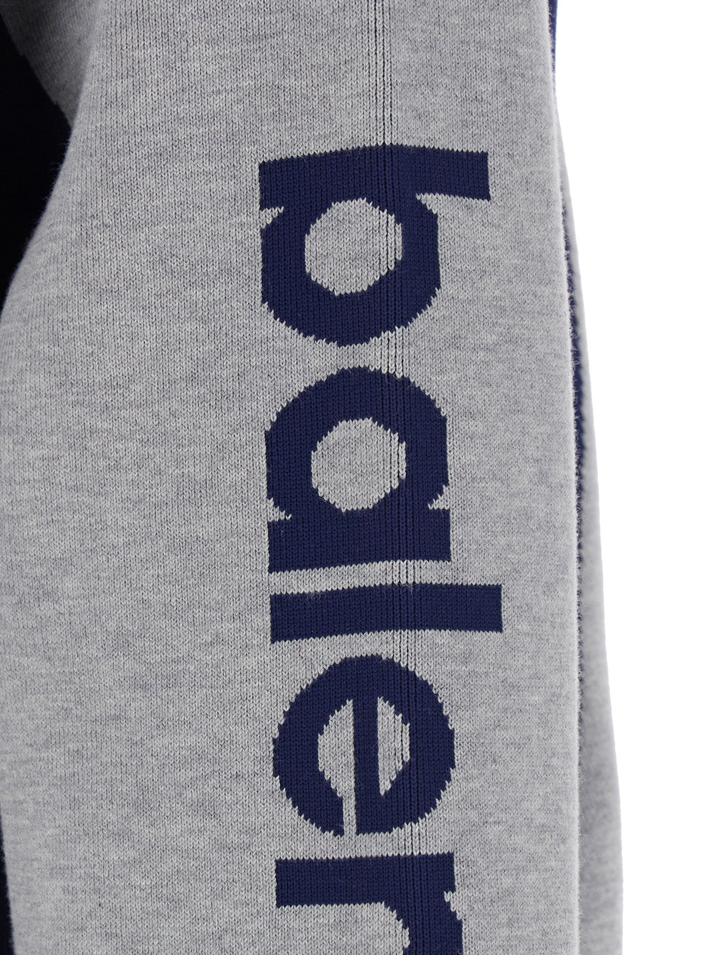 Balenciaga Men Gray Cardigan With Contrasting High Collar And Maxi Logo Lettering On The Sleeve In Cotton For Men