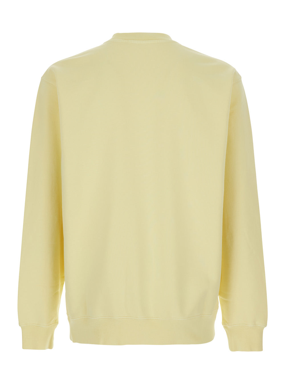 Jacquemus Men 'Le Sweatshirt Gros Grain' Yellow Crewneck Sweatshirt With Logo Patch On The Front In Cotton For Men JACQUEMUS