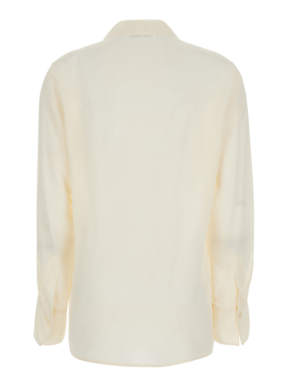Victoria Beckham Women White Blouse With V-Neck And Long Sleeves In Silk For Women VICTORIA BECKHAM