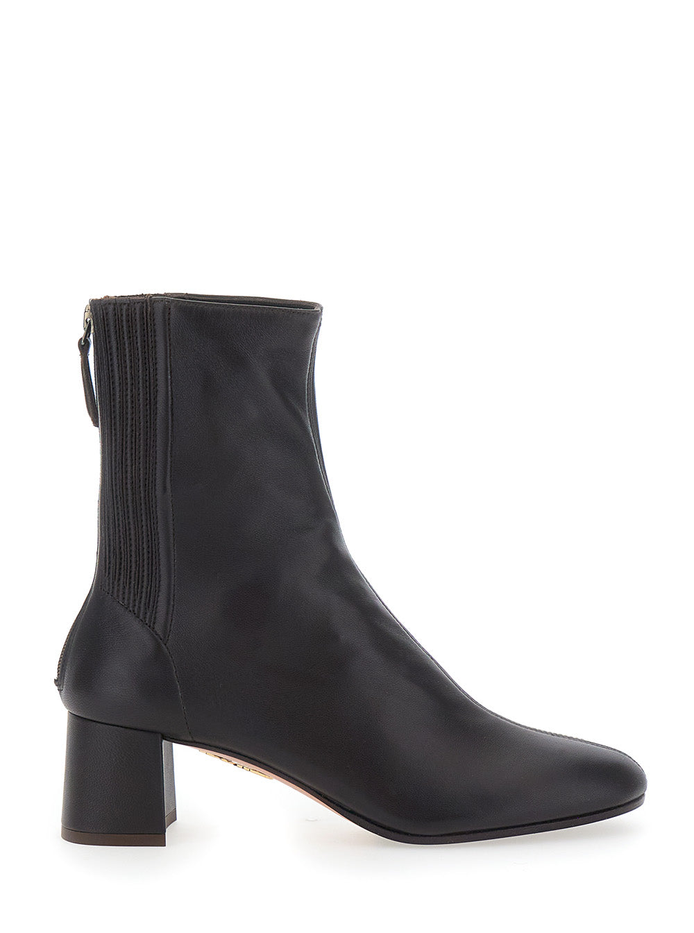 Aquazzura Women 'Saint Honore' Brown Ankle Boots With Zip Closure At The Back In Leather For Women