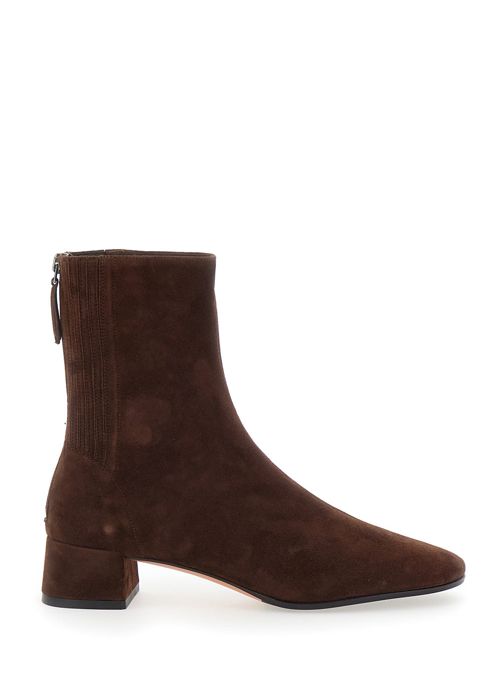 Aquazzura Women 'Saint Honore' Brown Ankle Boots With Zip Closure At The Back In Suede For Women