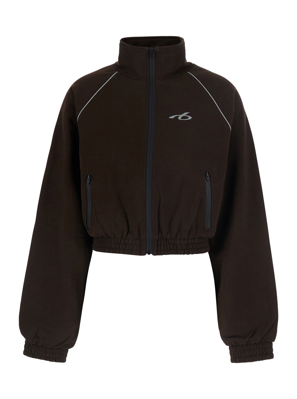 Balenciaga Women Brown Cropped Sweatshirt With Logo Detail On The Front In Cotton For Women