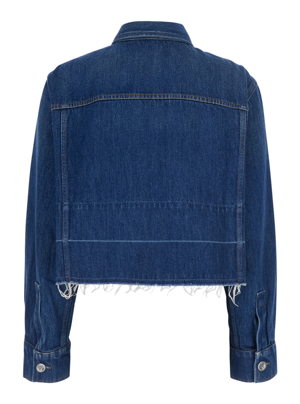 Givenchy Women Blue Jacket With Classic Collar And Logo Lettering On The Front In Denim For Women GIVENCHY