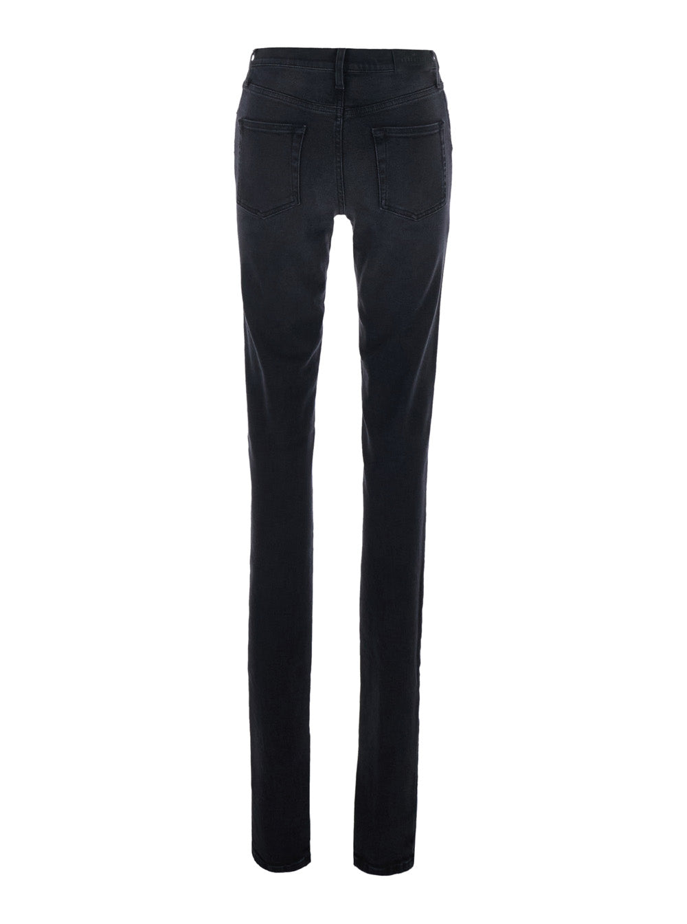 Gucci Women Black Mid-Rise Jeans With Split Hems In  Denim For Women GUCCI