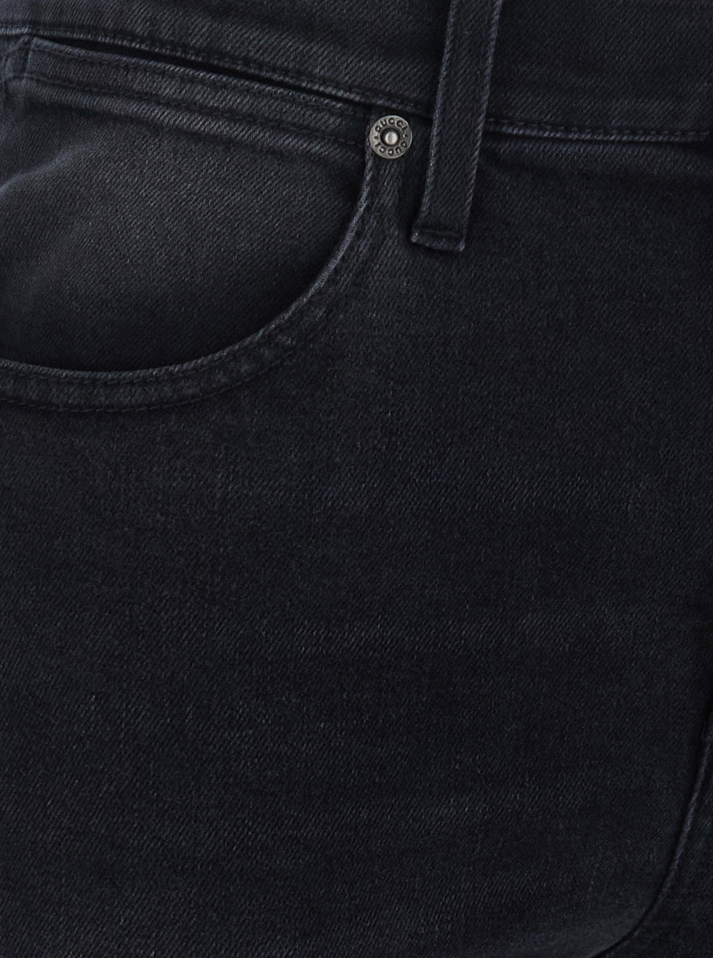 Gucci Women Black Mid-Rise Jeans With Split Hems In  Denim For Women GUCCI