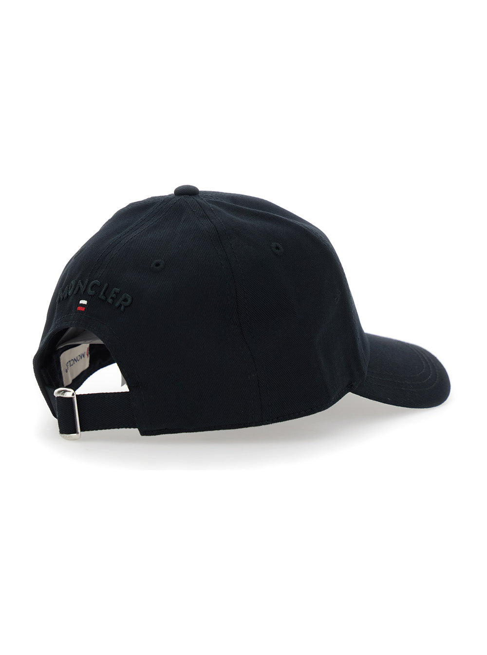 Moncler Men Blue Baseball Cap With Logo Patch On The Front And Back In Cotton For Men