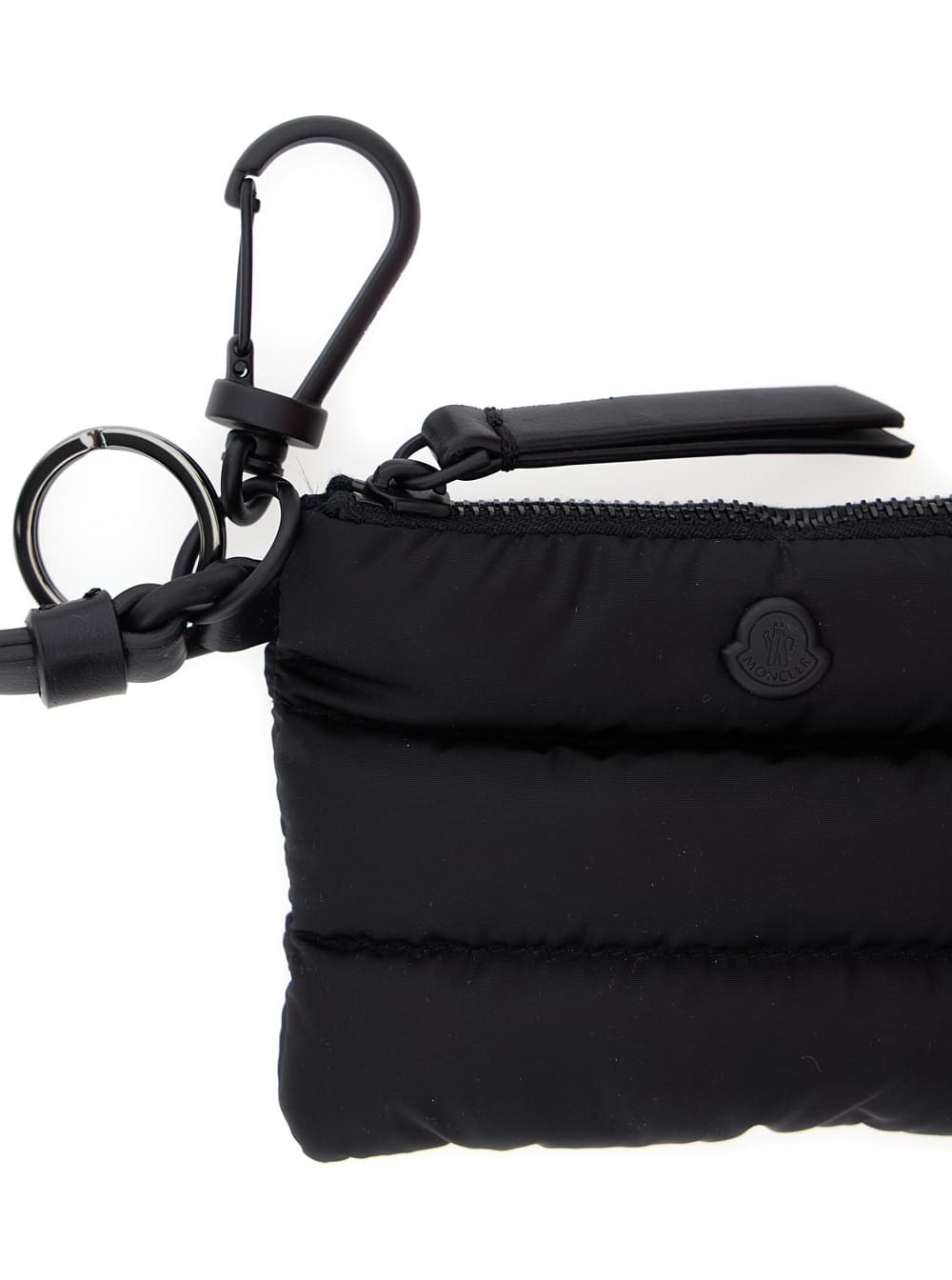 Moncler Men Moncler Men 'Caradoc' Black Cardholder With Logo Patch On The Front And Adjustable And Removable Strap In Fabric For Men MONCLER