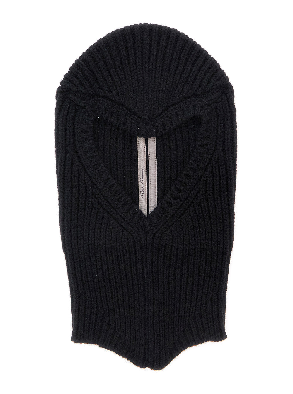 Rick Owens Men 'Porterville Skull' Black Hat With Balaclava Design In Cashmere And Wool Men