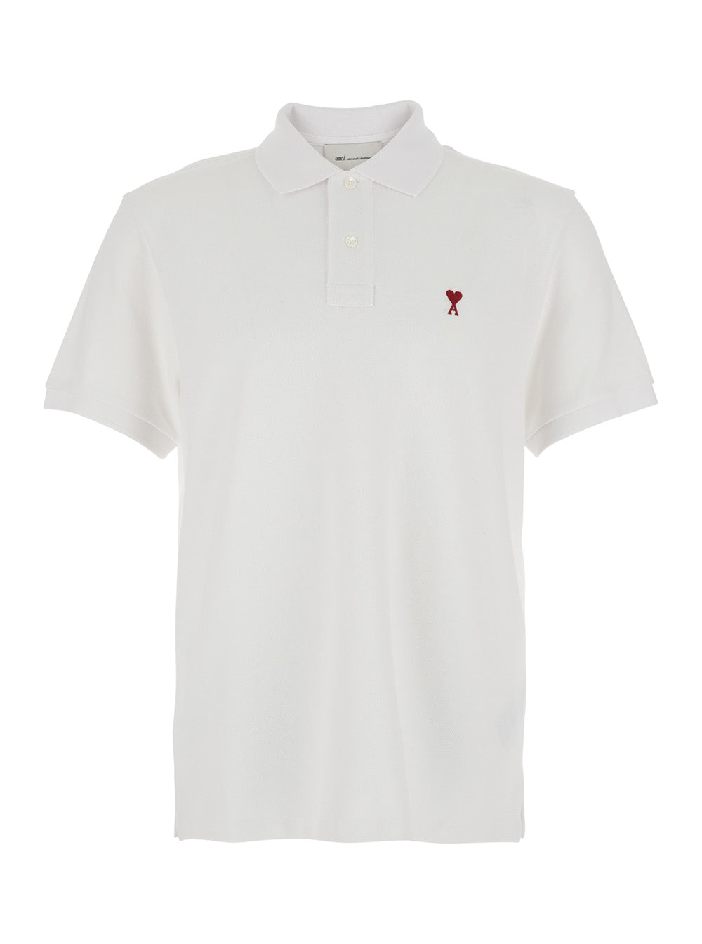 Ami Paris Women Polo Shirt With Adc Logo Embroidery On The Front In White For Women