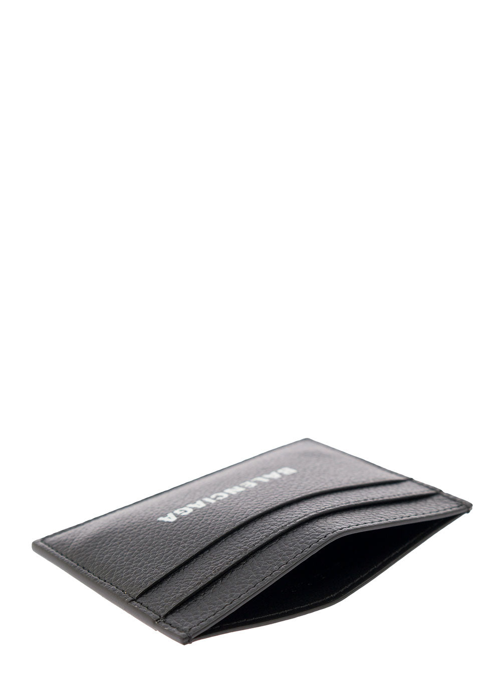 Balenciaga Men Cardholder With Contrasting Logo Lettering In Black Leather Men BALENCIAGA