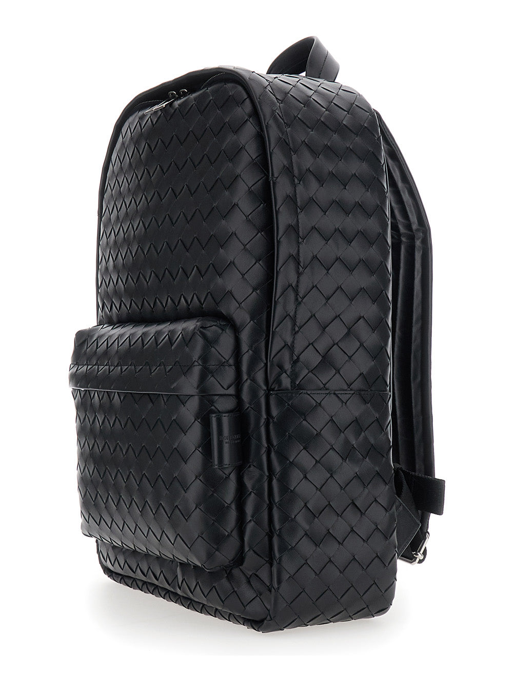 Bottega Veneta Men Backpack With Adjustable Straps And Intreccio Motif In Black Leather For Men BOTTEGA VENETA