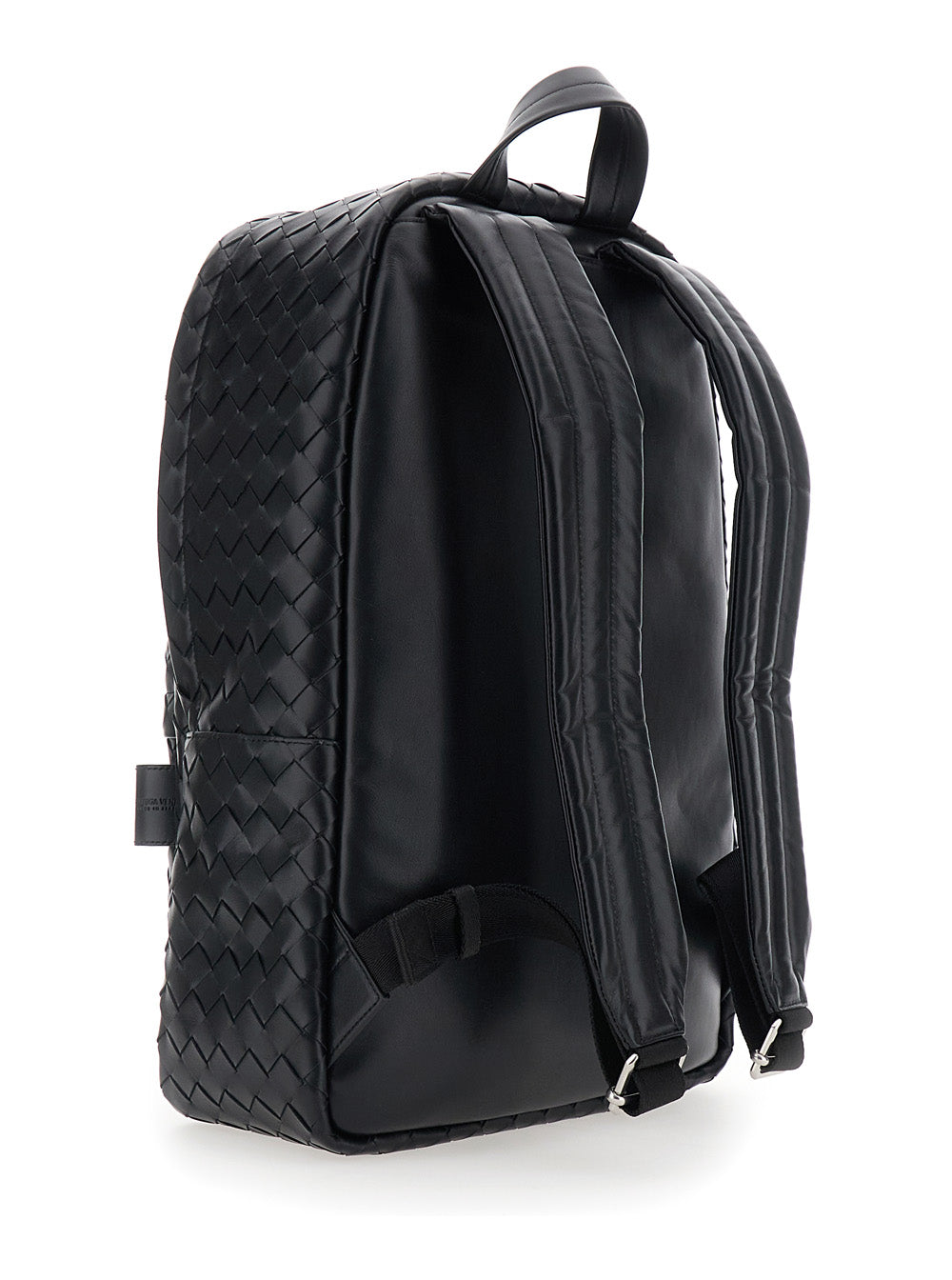 Bottega Veneta Men Backpack With Adjustable Straps And Intreccio Motif In Black Leather For Men BOTTEGA VENETA