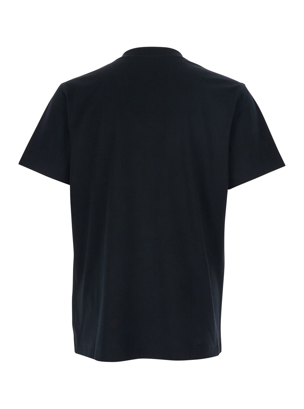 Burberry Men Black Cotton Embroidered Logo T-Shirt For Men BURBERRY