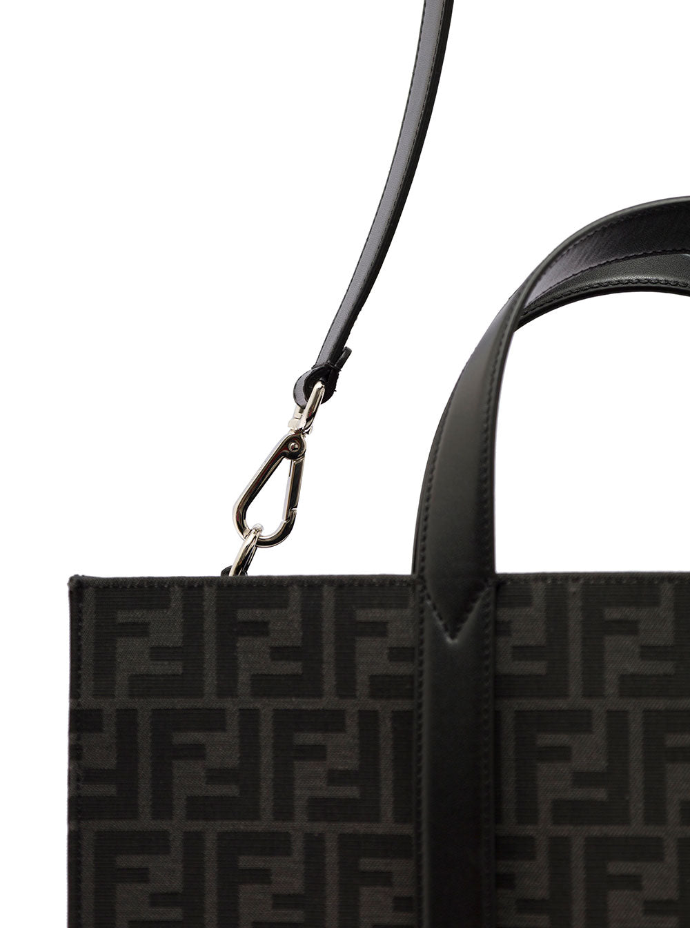 Fendi Men Shopper In Tech Fabric Jacquard Ff Fendi Man