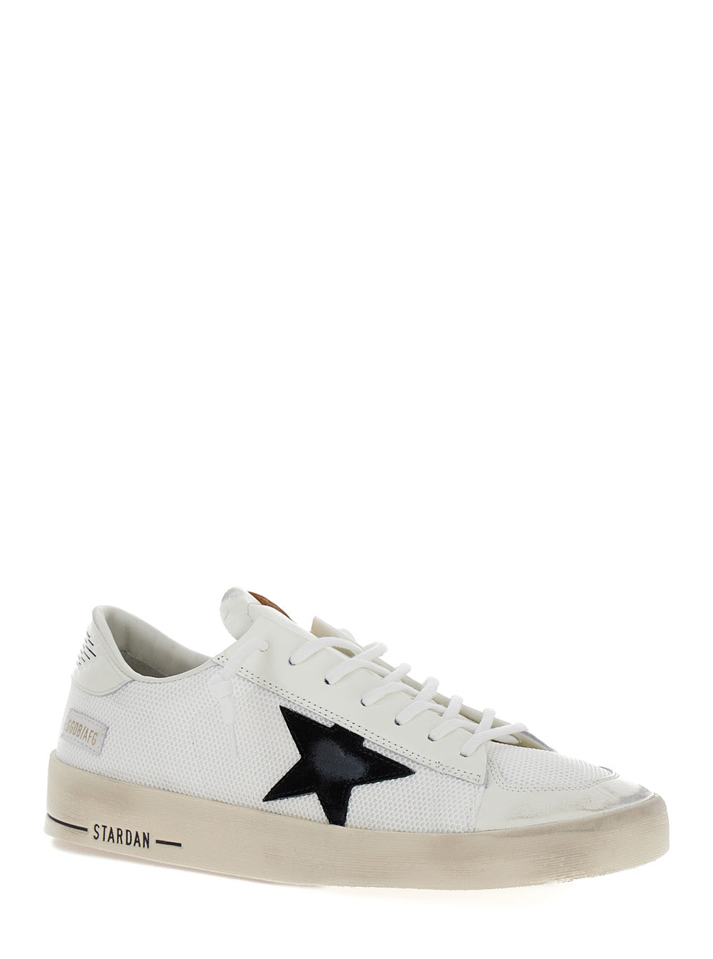 Golden Goose Men Low Sneakers 'Stardan' With Star Patch In Leather And Tech Fabric White Men GOLDEN GOOSE
