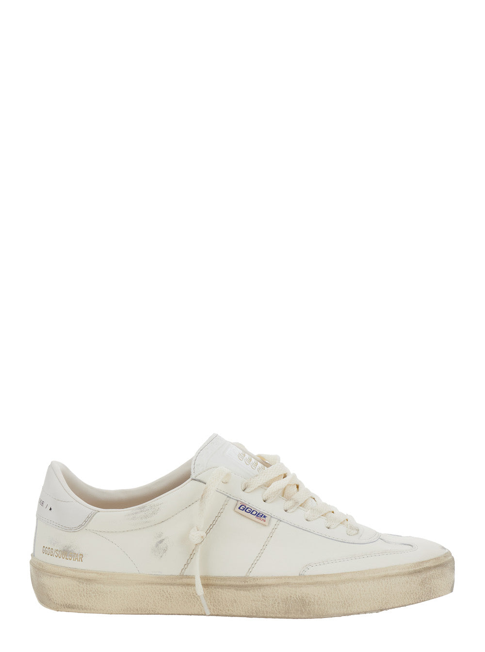 Golden Goose Men Low Sneakers 'Soul-Star' With Metallic Heel In White Leather For Men GOLDEN GOOSE
