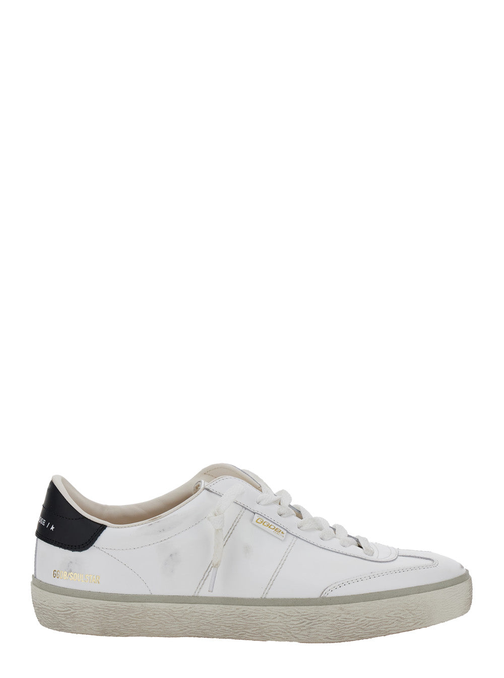 Golden Goose Men Sneaker 'Soul-Star' Low Top With Logo Patch On The Tongue And Lettering Logo On The Back In White Leather Men GOLDEN GOOSE