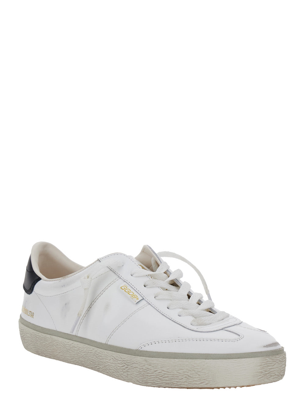 Golden Goose Men Sneaker 'Soul-Star' Low Top With Logo Patch On The Tongue And Lettering Logo On The Back In White Leather Men GOLDEN GOOSE