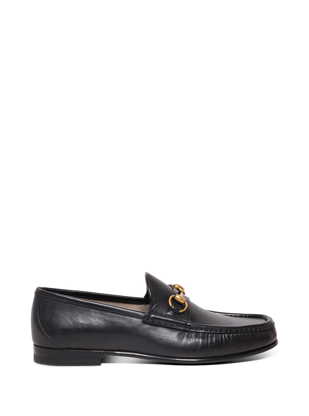 Gucci Men Loafers With Leather Clamp Detail Black Men GUCCI