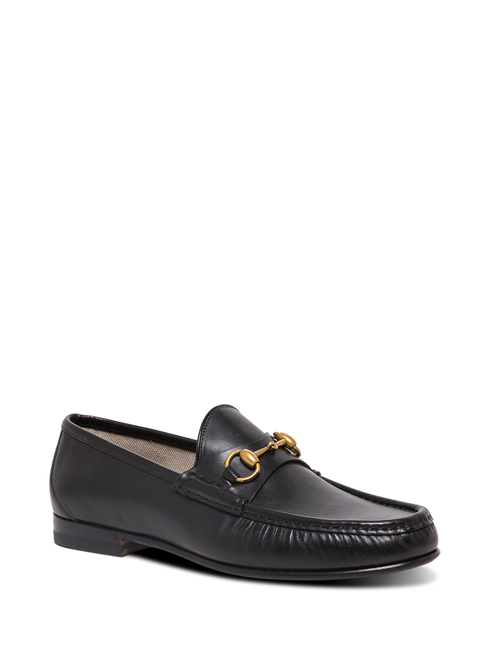 Gucci Men Loafers With Leather Clamp Detail Black Men GUCCI