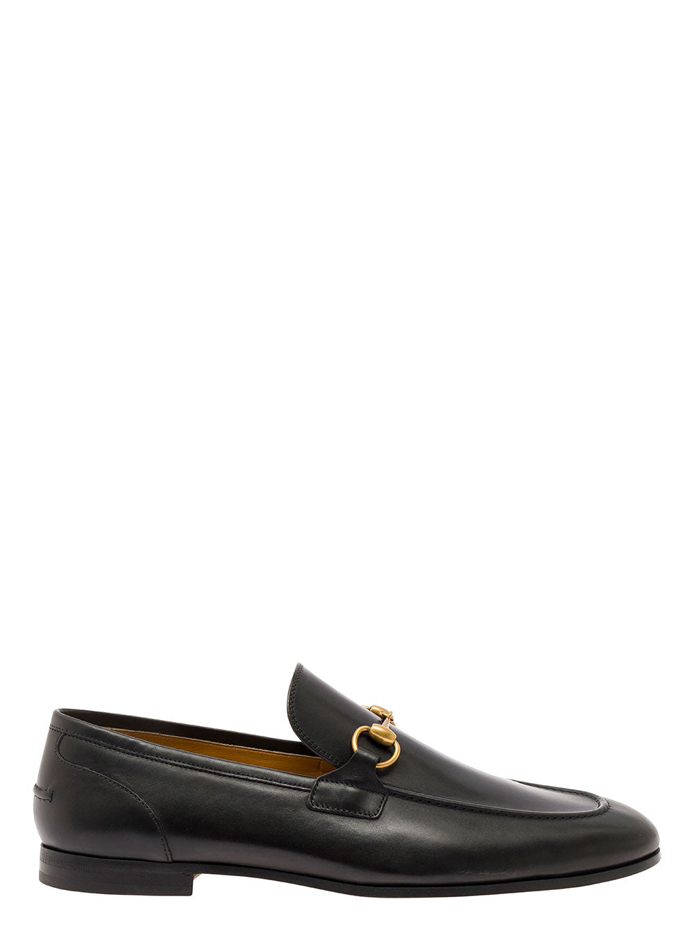 Gucci Men Loafer 'Jordaan' With Leather Clamp Detail Black Men GUCCI