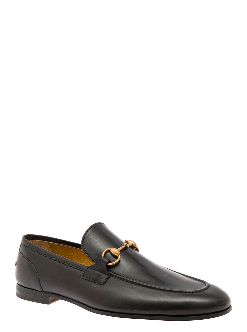 Gucci Men Loafer 'Jordaan' With Leather Clamp Detail Black Men GUCCI