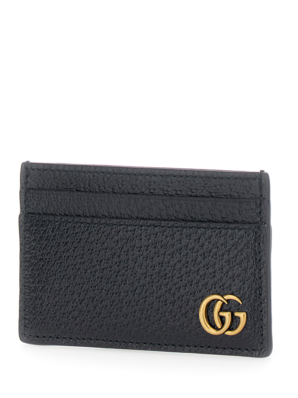 Gucci Men Cardholder 'Gg Marmont' With Gg Logo On The Front In Black Leather For Men GUCCI