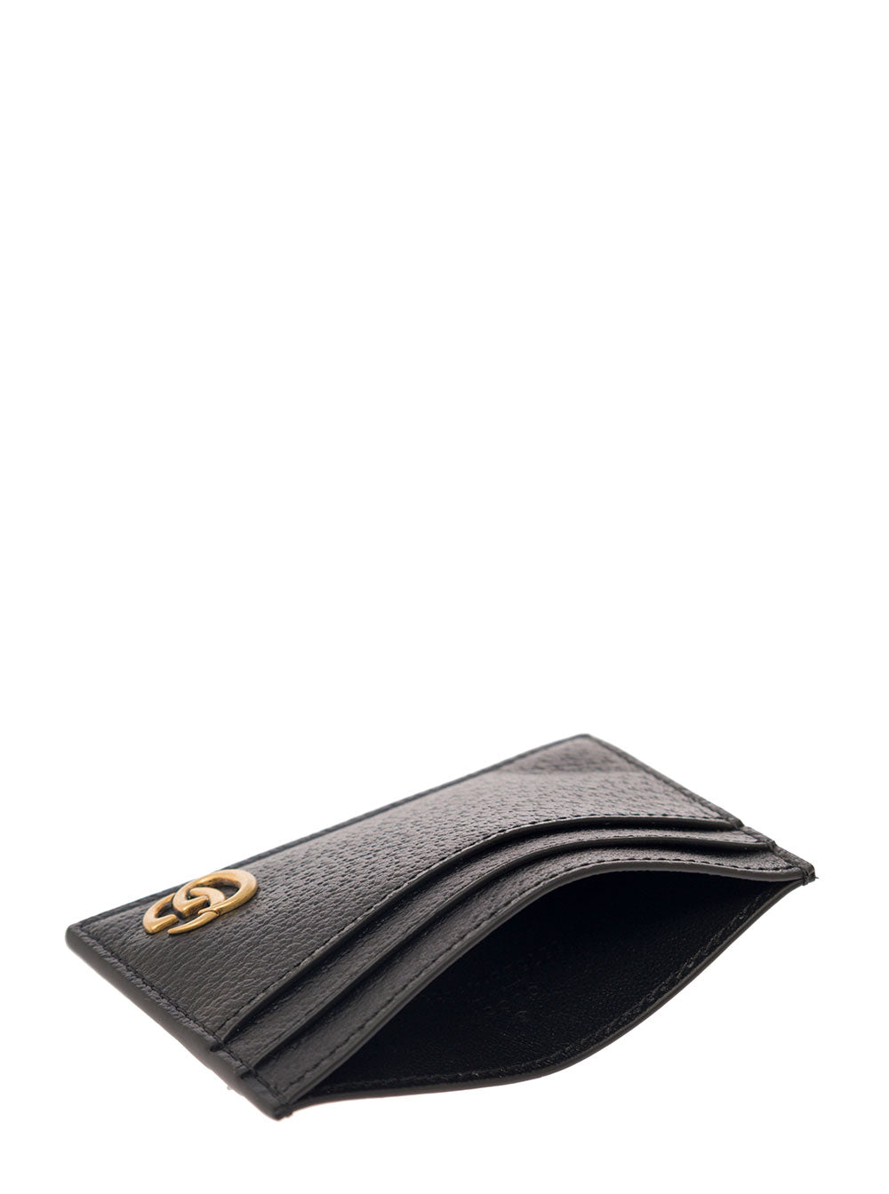 Gucci Men Cardholder 'Gg Marmont' With Gg Logo On The Front In Black Leather For Men GUCCI