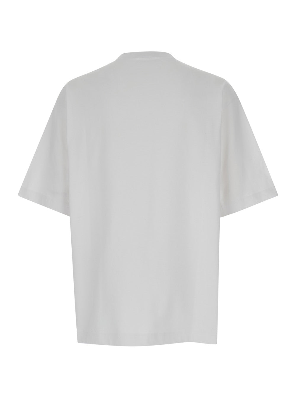 Gucci Men Crew Neck T-Shirt With Gucci And Web Print In White Cotton For Men GUCCI
