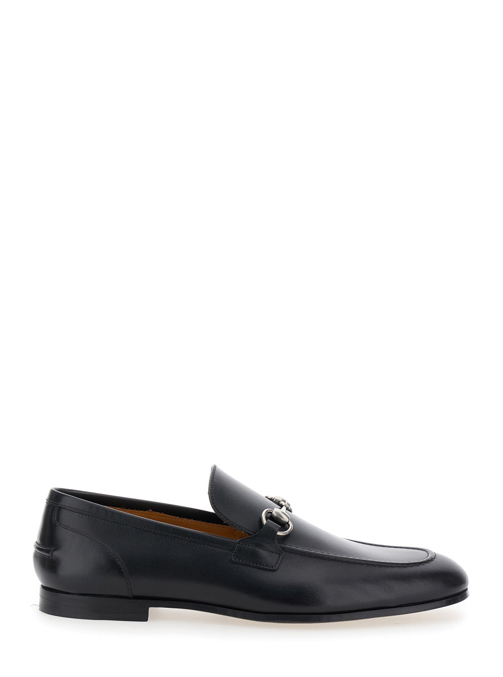 Gucci Men Black Leather 'Jordan' Loafers For Men GUCCI