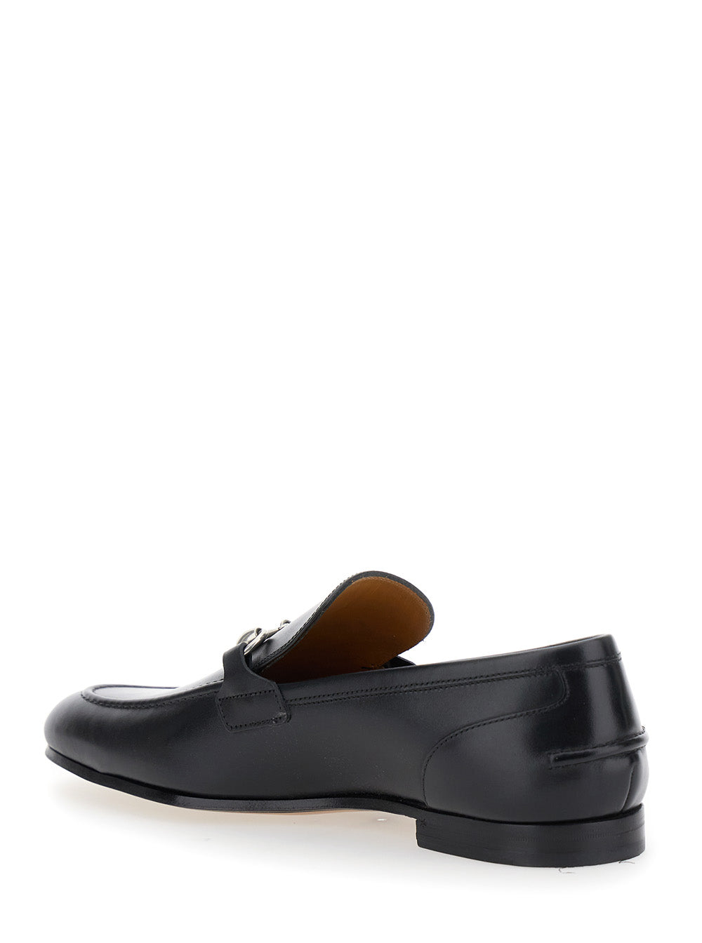 Gucci Men Black Leather 'Jordan' Loafers For Men GUCCI