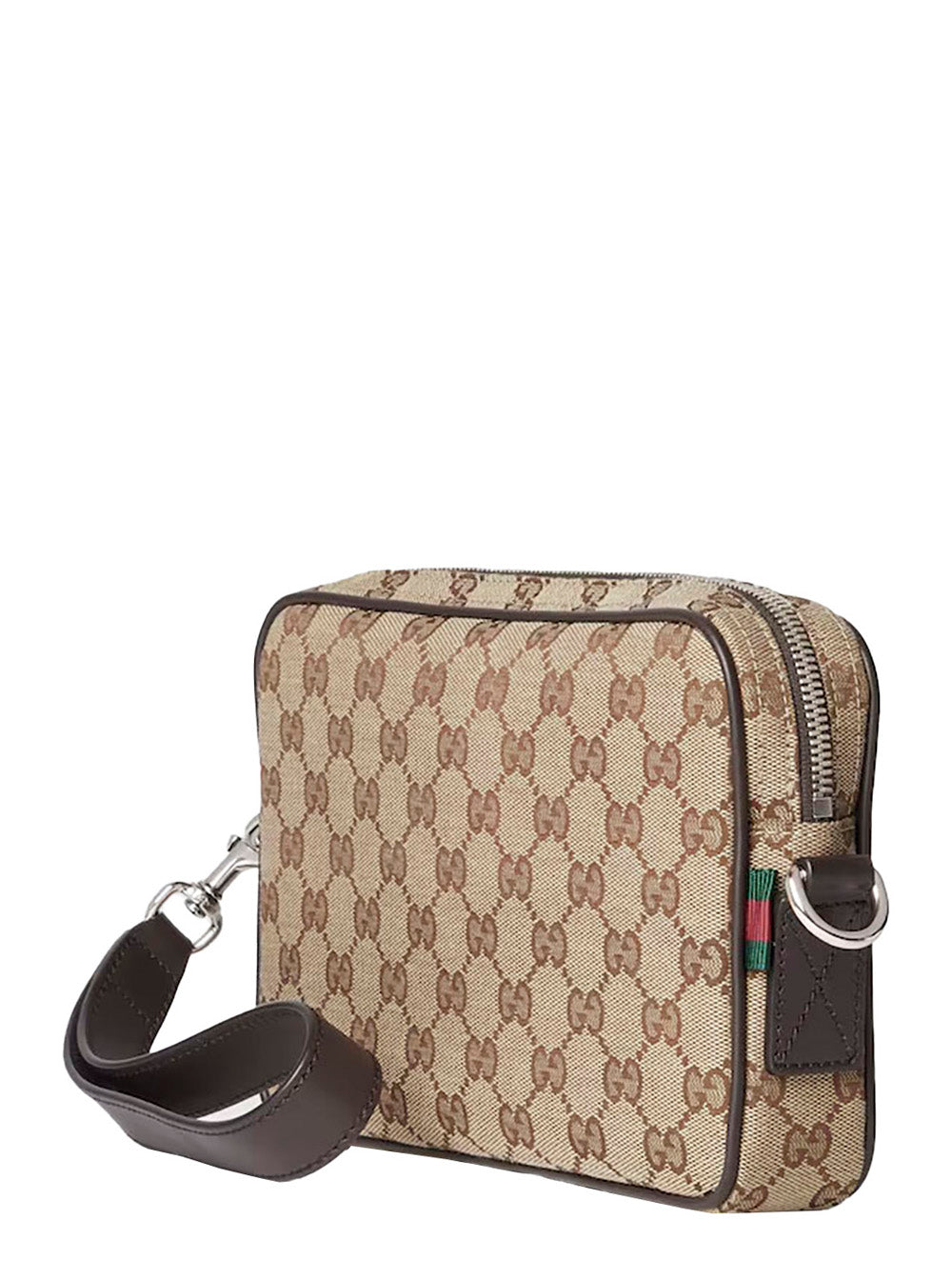Gucci Men Crossbody Bag 'Gg All-Over' With Tech Fabric Motif Beige Man GUCCI